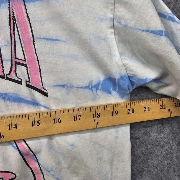 NIRVANA Tie Dye T Shirt Kids 14 White Blue Smiley Face Band Tee Grunge Y2K ZARA - Picture 4 of 8